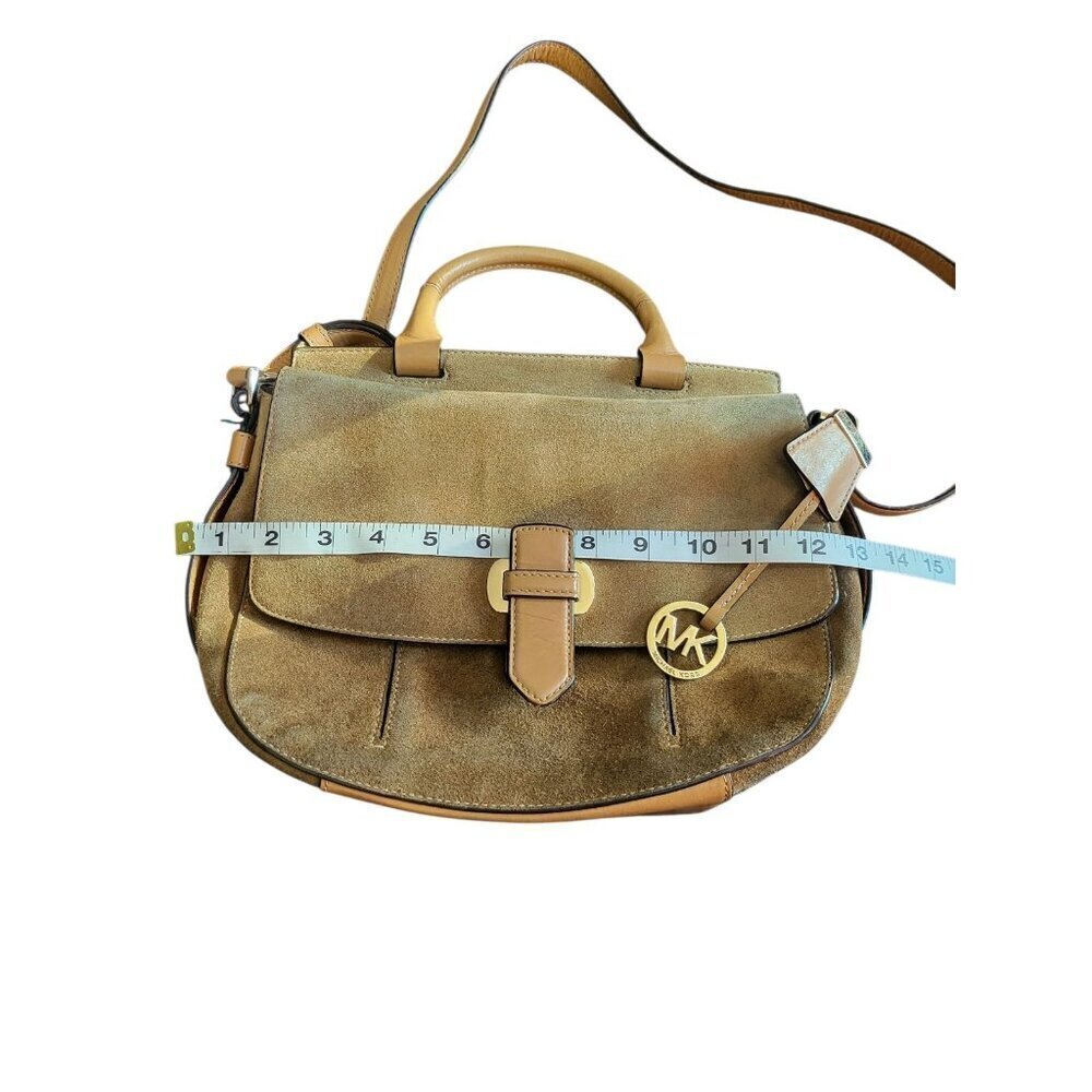 Michael Kors Leather and Suede Saddle Bag